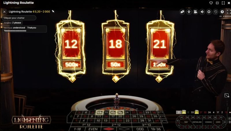 lightning roulette gains
